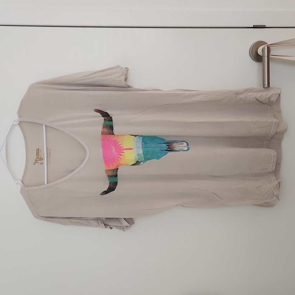 Show Me Your Mumu Mellow Benji Tunic Tee in Boho Bull Small Short Sleeve
